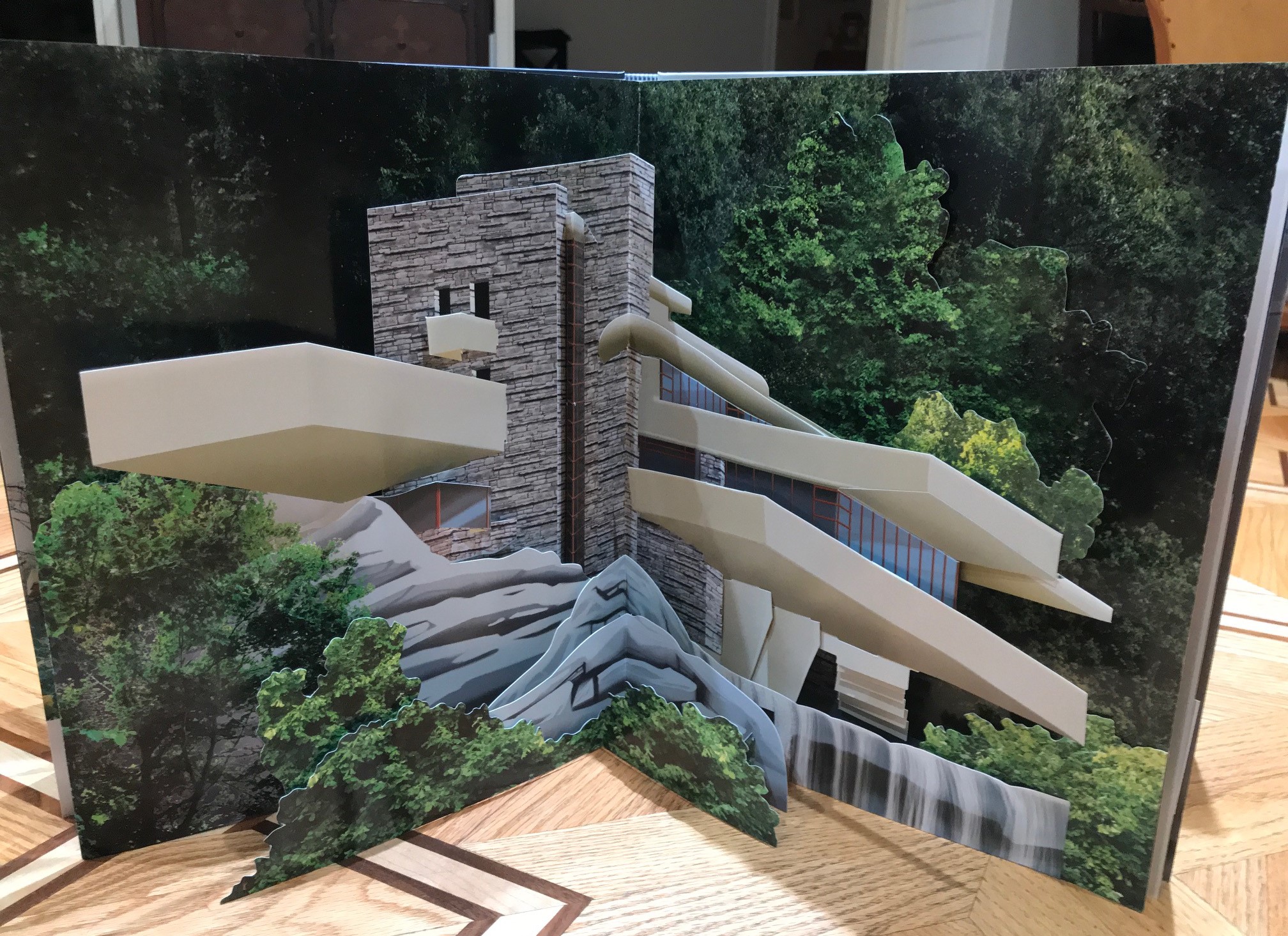 In pop-up Frank Lloyd Wright: Ennis House, Falling Water House